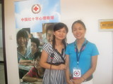 易老师与中国红十字会总部林丹老师合影
